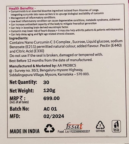 Me Wise Curcumin Gummies (Mango)