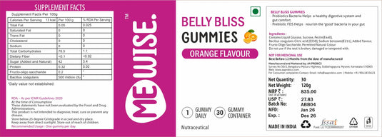 Me Wise Belly Bliss Gummies (orange)