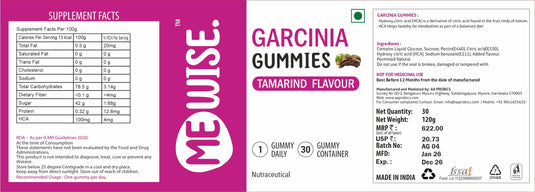 Me Wise Garcinia Gummies (Tamarind)