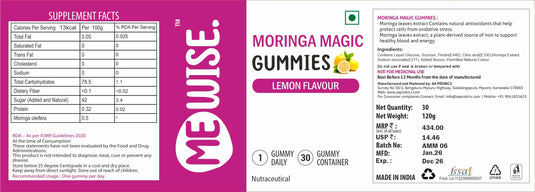 Me Wise Moringa Magic Gummies (Lemon)