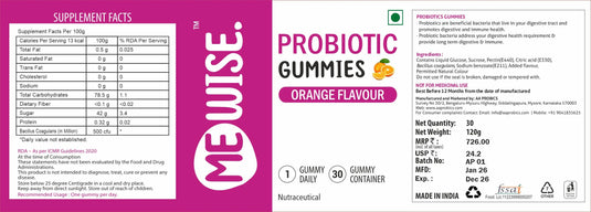 Me Wise Probiotics Gummies (Orange)