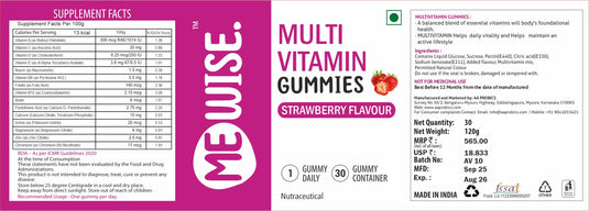 Me Wise Multivitamin Gummies (Strawberry)
