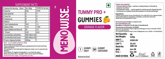 MenoWise Tummy Pro + Gummies (Orange)